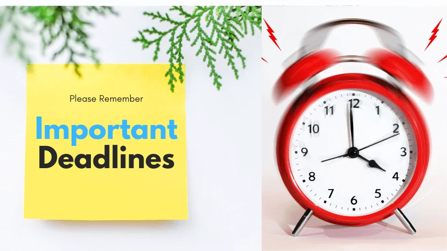 Deadline - Last date