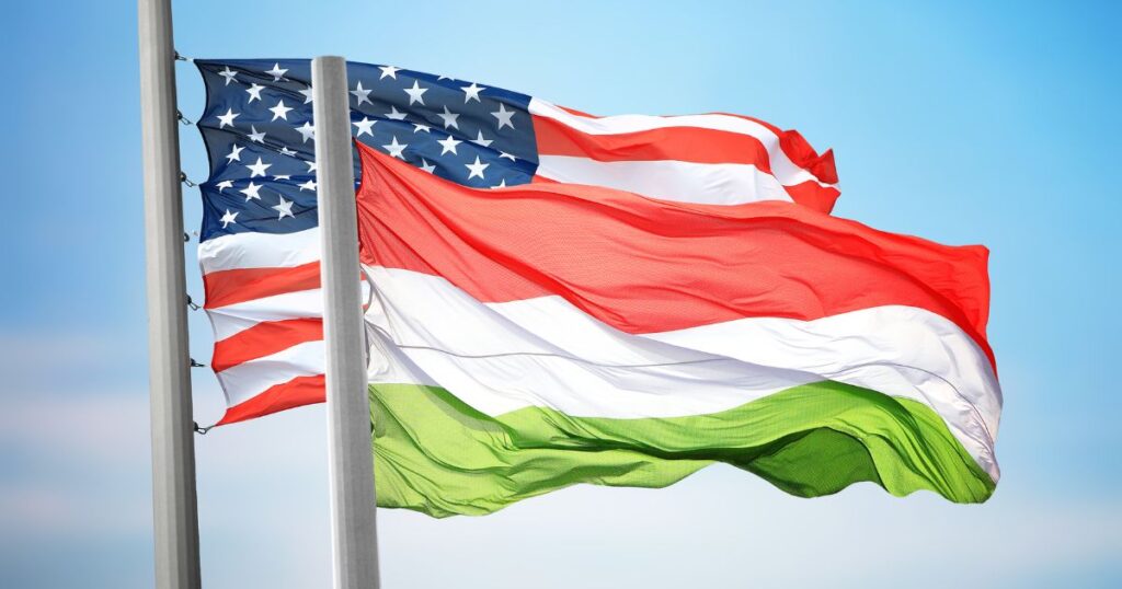 Hungary US flag